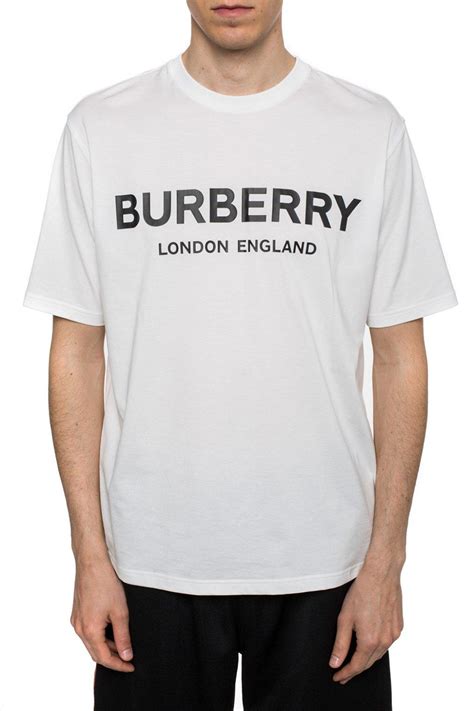 t-shirt burberry blanc|Burberry shirts cost.